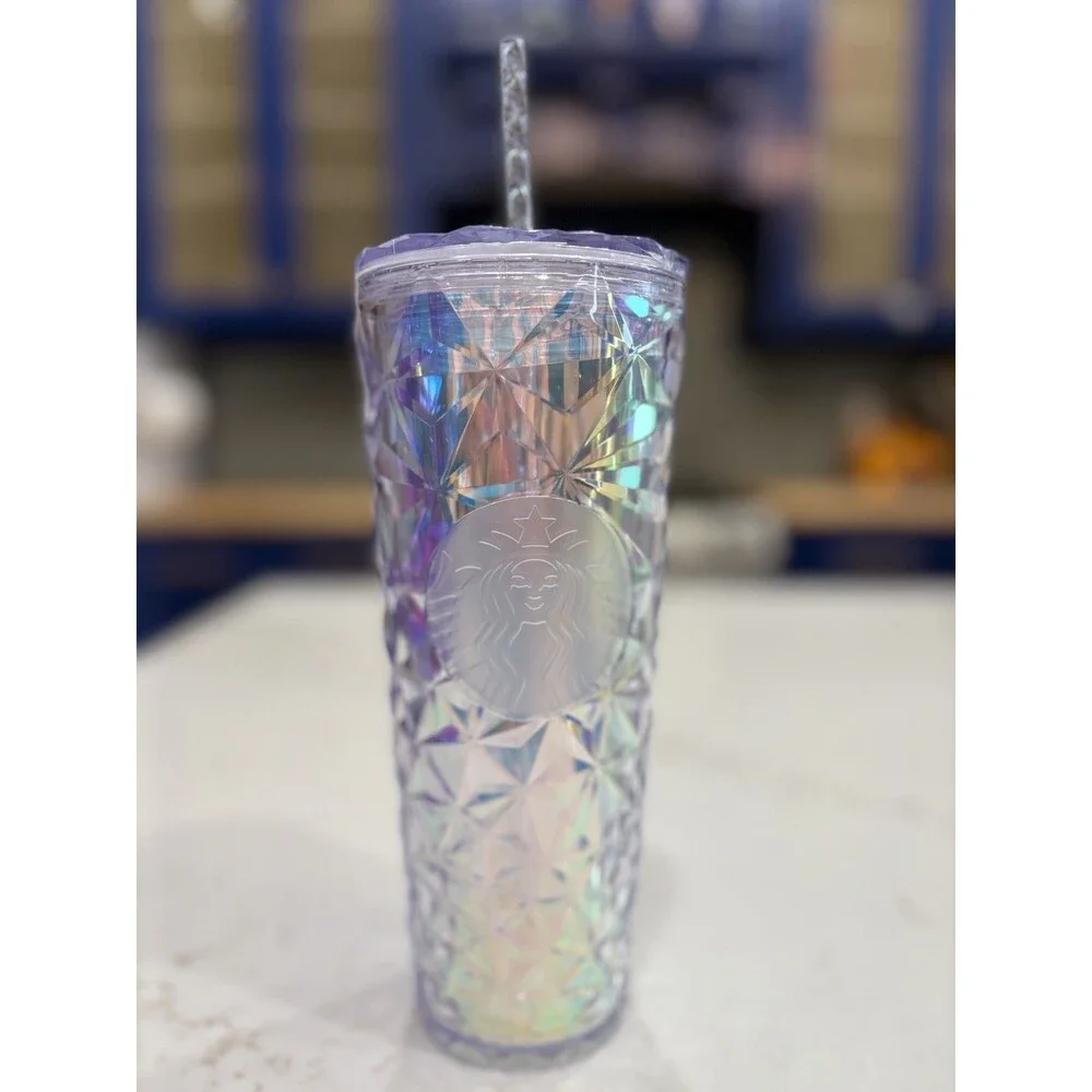 Starbucks Christmas Holiday 2023 Clear Diamond Prism Venti Tumbler